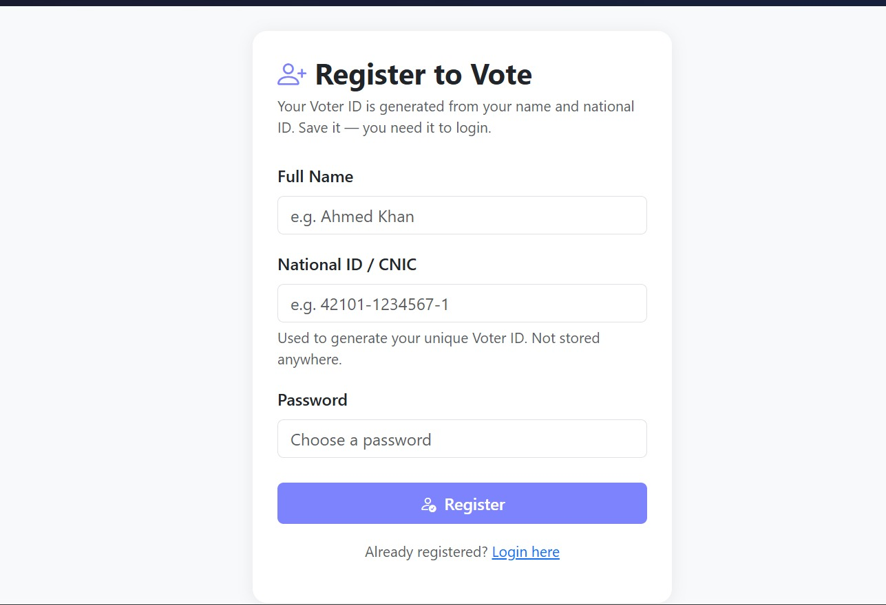 BlockVote Interface